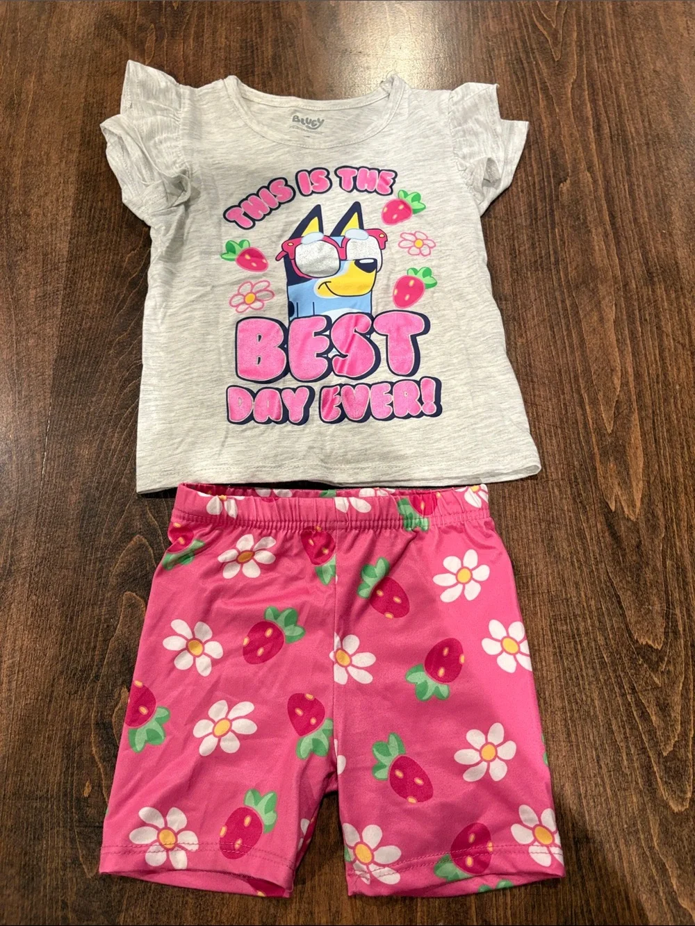 Bluey shirt and shorts matching set